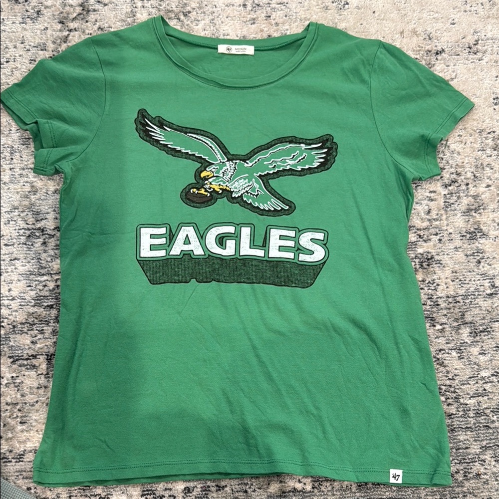 47 Brand Green Eagles Womens  Shirt